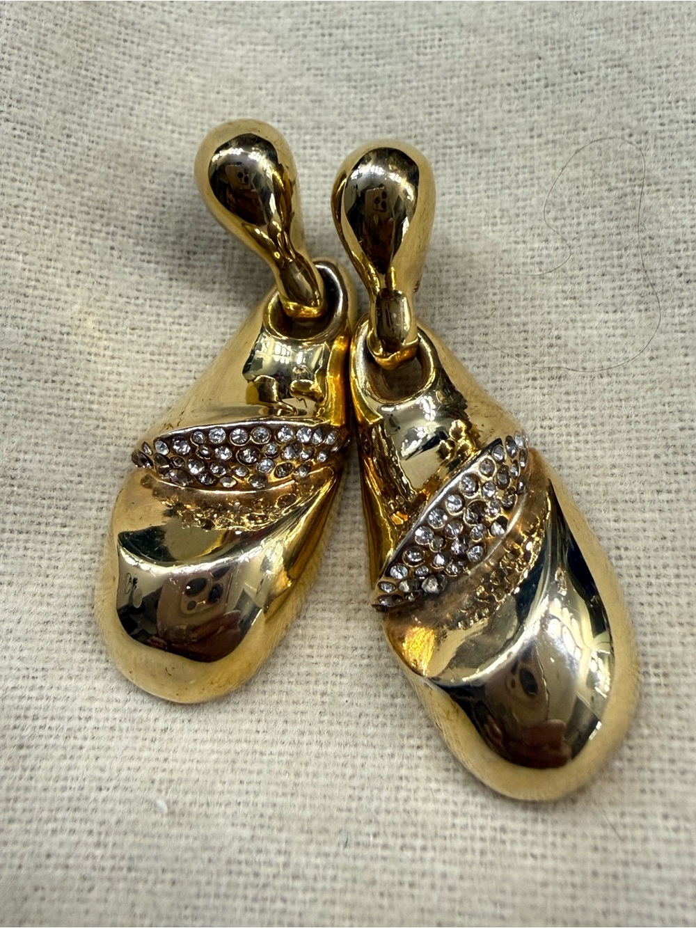 Gorgeous pair of Alexis Bittar 14k gold-plated door-knocker earrings